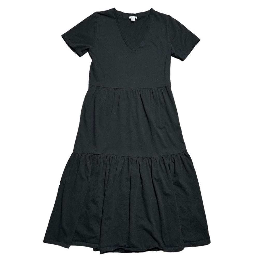 J. Crew Black Midi Dress